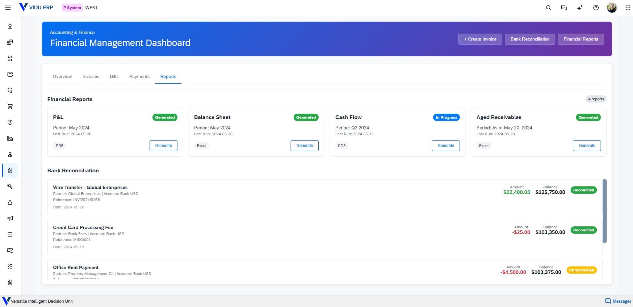 VIDU Karika SAP-inspired accounting interface